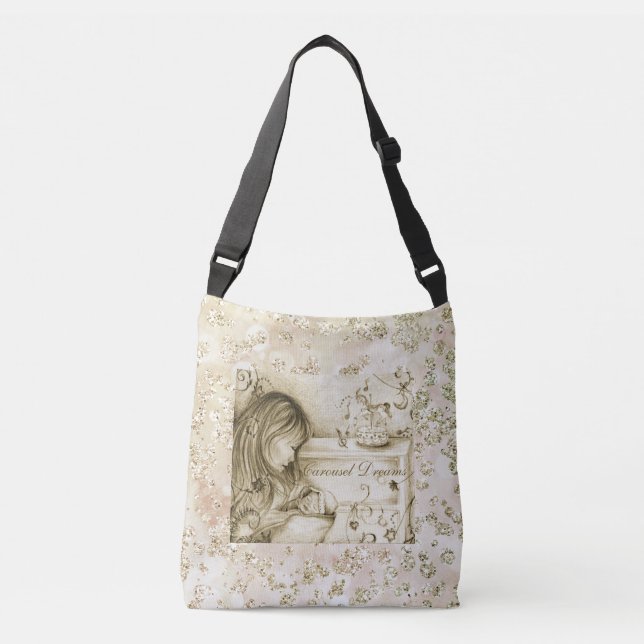 Bolso Cruzado Vintage Carousel Dreams Bokeh Bling (Anverso)