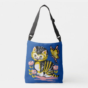 Bolso Cruzado Vintage Cat Kitten TOTE PURSE CROSSBODGE