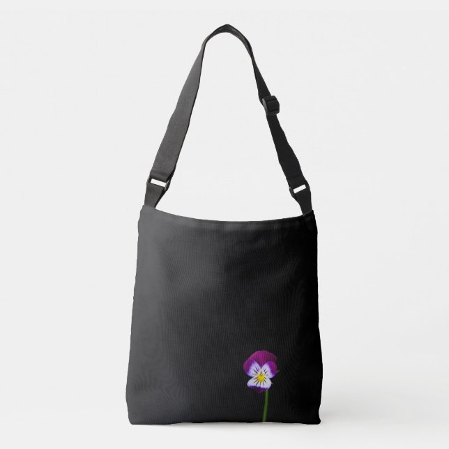 Bolso Cruzado Violet Flower cbcnm (Anverso)