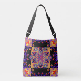 Bolso Cruzado Violeta Naturaleza Floral Púrpura