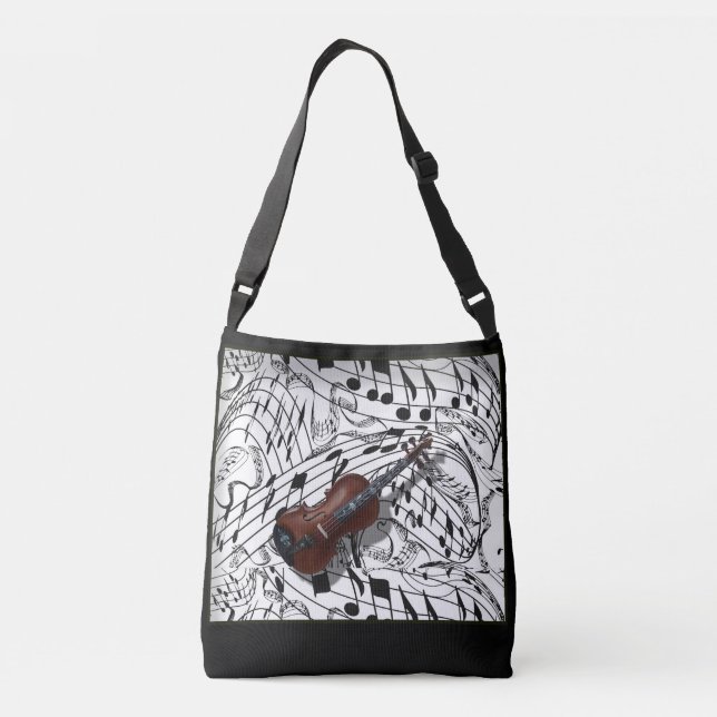 BOLSO CRUZADO VIOLÍN EN NOTAS MUSICALES (Reverso)