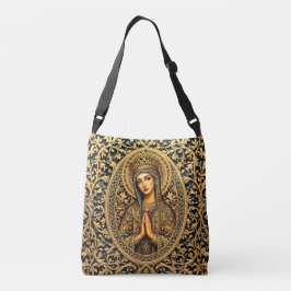 Bolso Cruzado Virgen María de la reverencia dorada