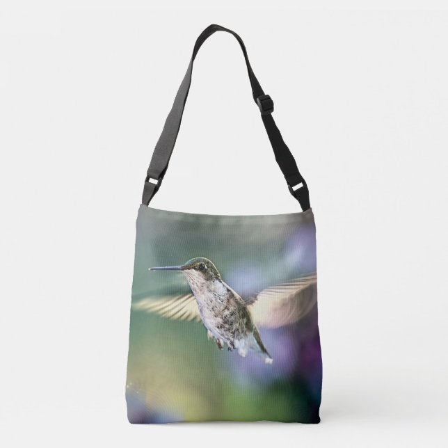 Bolso Cruzado Volando colibrí (Reverso)