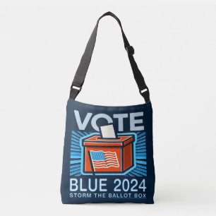 Bolso Cruzado Votación Blue 2024 Votación en la urna presidencia