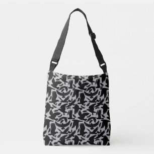 Bolso Cruzado Vuelo de los águilas negro.w Gray BG