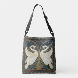 Bolso Cruzado Walter Crane Swan, Rush E Iris Art Nouveau