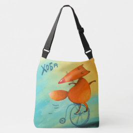 Bolso Cruzado Watercolor artesanal Funny Fox
