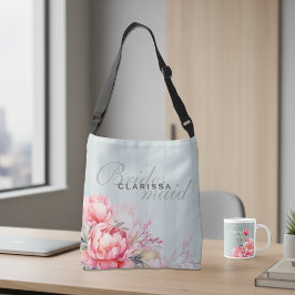 Bolso Cruzado Wedding Bridesmaid | Pink Peony & Sage Green