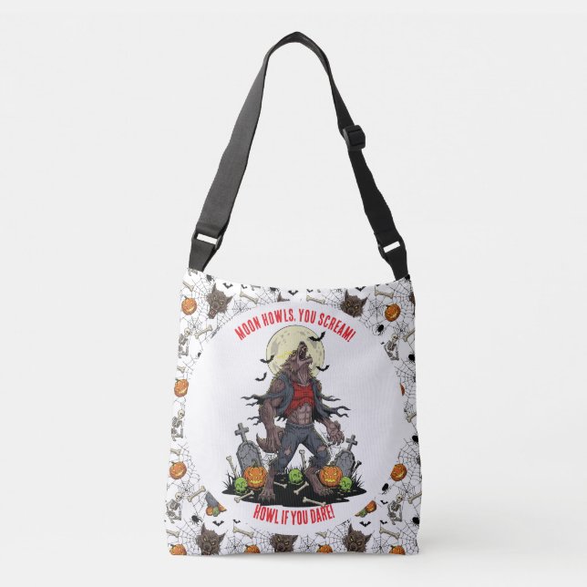 Bolso Cruzado 🐺 Werewolf Halloween Tote Bag 🎃 💀 (Anverso)