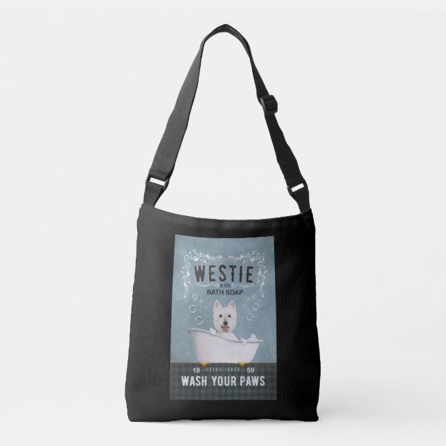 Bolso Cruzado Westie Dog Bath Soap West Highland White Terrier (Anverso)