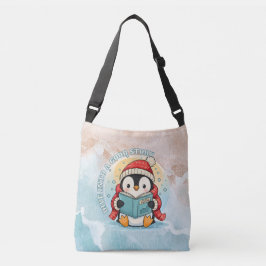 Bolso Cruzado Whimsical Reading Penguin Artistic Cross-Body Bag