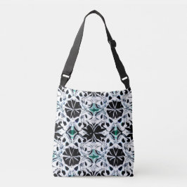 Bolso Cruzado white black green