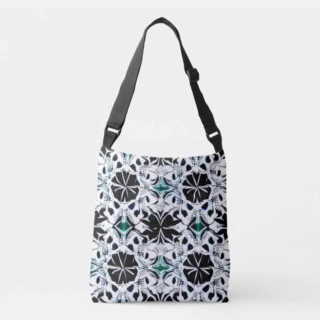 Bolso Cruzado white black green (Anverso)