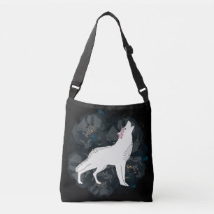 Bolso Cruzado White Wolf en el círculo de los rosas negros