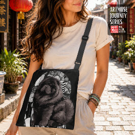 Bolso Cruzado WILLEM chow negro - Serie PORTAL de ArtMuse
