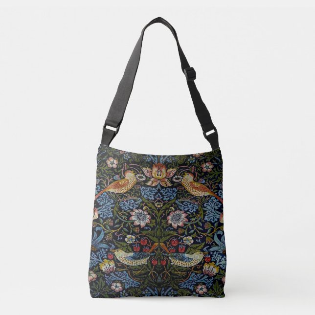 Bolso Cruzado William Morris hermoso patrón, art nouveau, vin (Anverso)