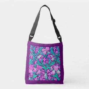 Bolso Cruzado William Morris Irises, Amethyst Purple
