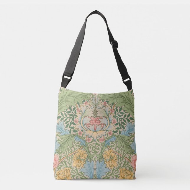 Bolso Cruzado William Morris Myrtle Flor Floral Botánica (Anverso)
