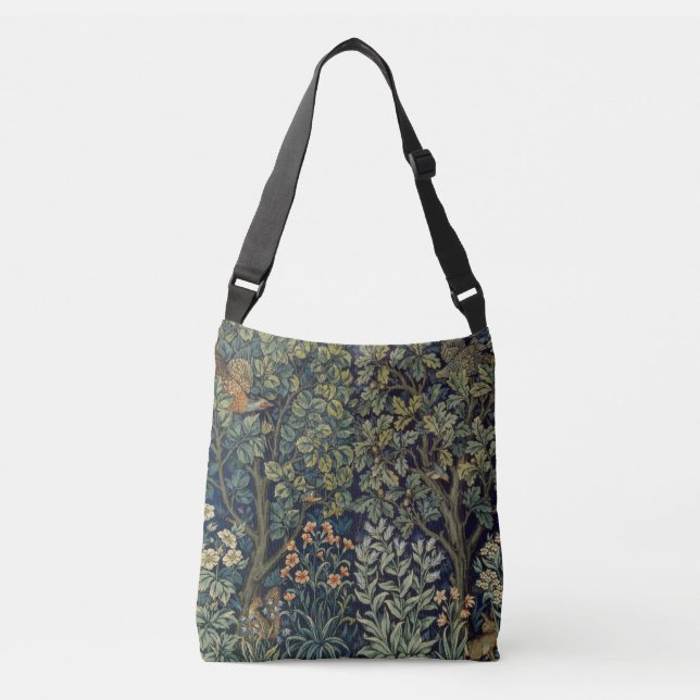 Bolso Cruzado William Morris Pheasant Bird Tree Woodland (Anverso)