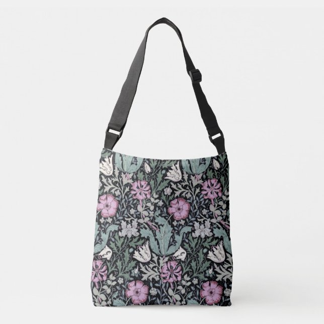 Bolso Cruzado William Morris Poppy Botanical Victorian Wallpaper (Anverso)