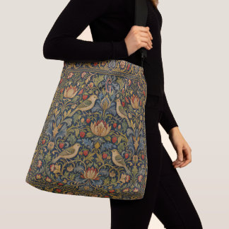 Bolso Cruzado William Morris Strawberry Thief Monograma Dorado