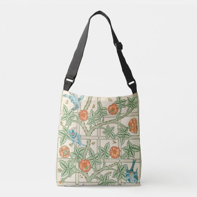 Bolso Cruzado William Morris Trellis Victorian Wallpaper (Anverso)
