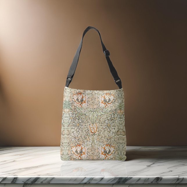 Bolso Cruzado William* Morris Victorian Honeysuckle Floral (Subido por el creador)