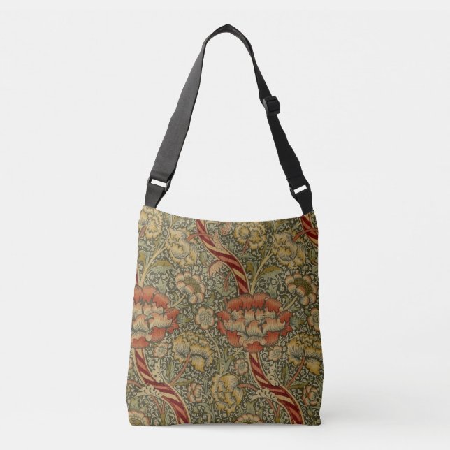 Bolso Cruzado William Morris Wandle English Floral Damask Design (Anverso)