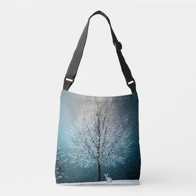 Bolso Cruzado Winter Wonderland con conejo (Anverso)