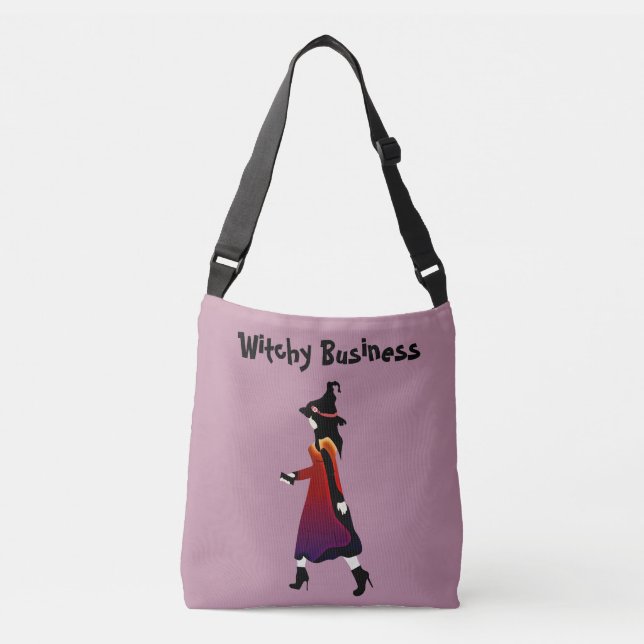 Bolso Cruzado Witchy Business Moderno Personalizado Dusky Pink (Anverso)