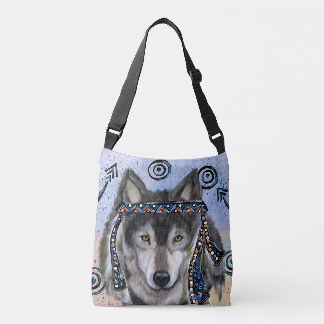Bolso Cruzado Wolf Art (Anverso)