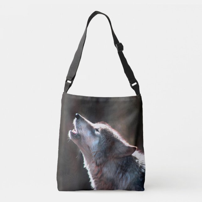 Bolso Cruzado Wolf Howling Lone Wolf (Reverso)