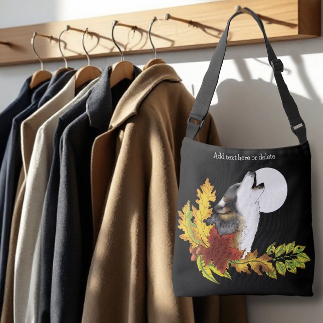 Bolso Cruzado Wolf Howling Moon (Subido por el creador)