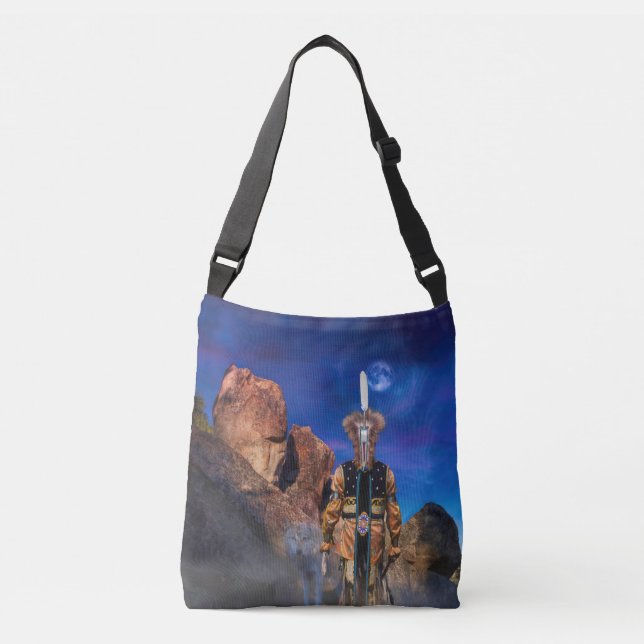 Bolso Cruzado Wolf Spirit CUANDO LAS ROCAS PUDIERAN HABLAR (Anverso)