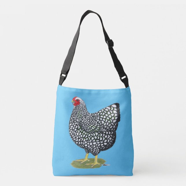 Bolso Cruzado Wyandotte: Hen de color plateado (Reverso)