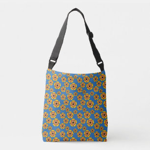 Bolso Cruzado Yellow Orange Flowers Pattern