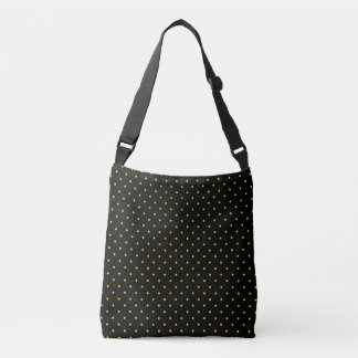 Bolso Cruzado Yellow Polka Dot on Black Tote