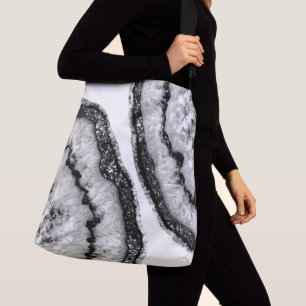 Bolso Cruzado Yin Yang Agate Purpurina negro Glam #2 