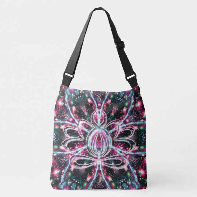 Bolso Cruzado Zen Lotus Fosforescente (Anverso)