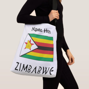 Bolso Cruzado Zimbabue y bandera de Zimbabue con tu nombre cruza