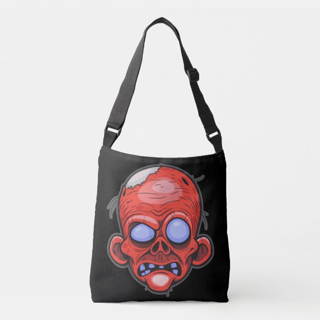 Bolso Cruzado Zombie Head Ilustracion Art (Anverso)