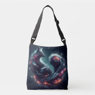 Bolso Cruzado Zorro Espiritual de Luz Estelar Cósmica Fantasía A