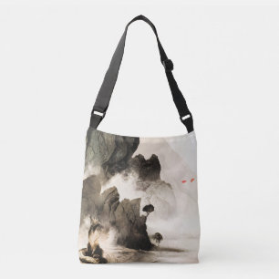 Bolso Cruzado Zorzal Místico de Primavera Montaña Neblinosa Mini