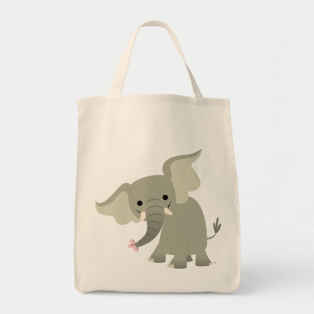 Bolso curioso del elefante del dibujo animado (Frente)