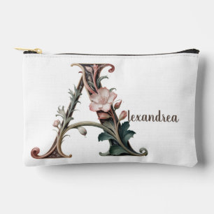 Bolso de accesorios de Arte Nuevo con letra A en a