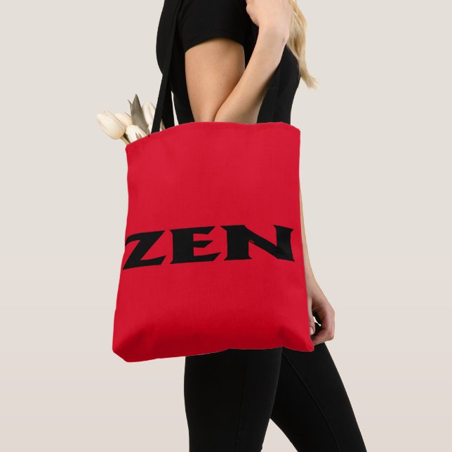 Bolso de aleta de hombro rojo negro Zen (Detalle)