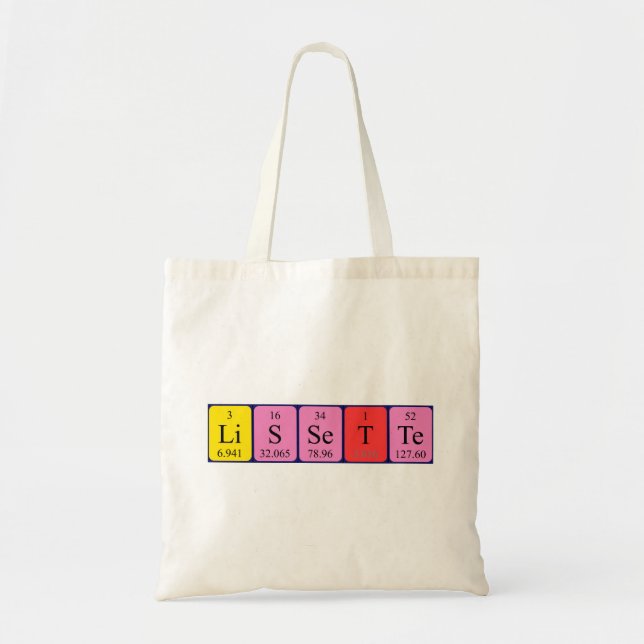 Bolso de aleta de nombre de tabla periódica de Lis (Frente)