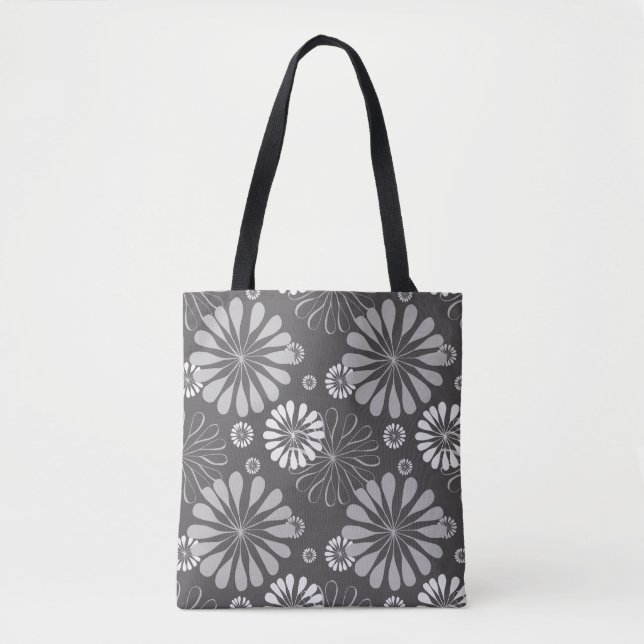 bolso de aleta floral gris (Anverso)