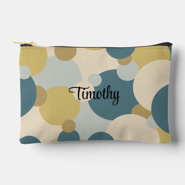 Bolso de artículos de aseo de moléculas amarillas  (Anverso)