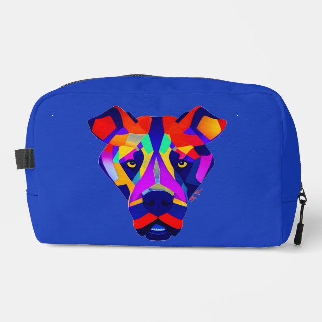 Bolso de aseo Alexander's Dog azul dopp kit (Anverso)